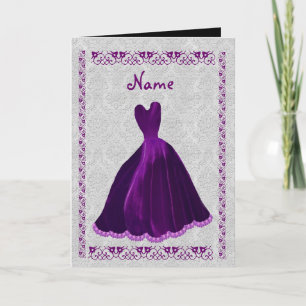 Convite Palhaço de Convidação de BRIDESMAID Roxo e Palhaço