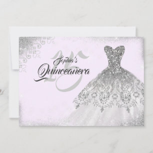 Convite Palhaço de Diamante Roxo de Prata Quinceanera