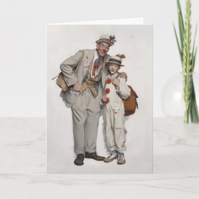 Convite Palhaço Duo, Pai e Filho (Frente)