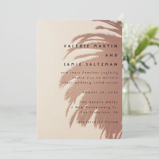 Convite Palm Court wedding invitation