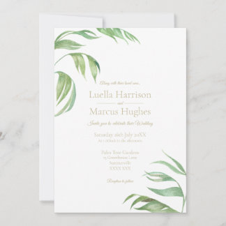 Convite Palm Leaves Wedding Invitation