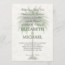 Convite Palm Moderno Elegante de Chuppah