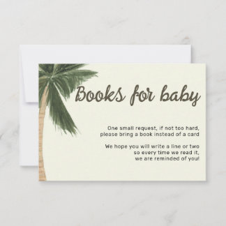 Convite Palm Tree Bohemian Gênero Neutral Livros Bebê
