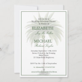 Convite Palm Tree Elegante Casamento Moderno Ensaio Chic
