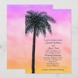 Convite Palm Tree Sunrise Invitation