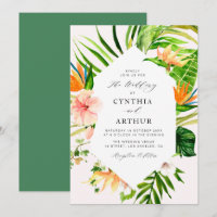 palma floral tropical moderna deixa casamento flor