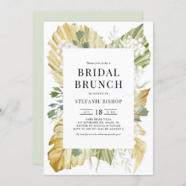 Convite Palma Seca De Aquarela Deixa Bridal De Verão Brunc