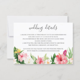 Convite Palma Tropical Deixa Detalhes do Casamento Inserir