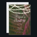 Convite Palma Tropical Rosa Verde Folga e Luzes Doce 16<br><div class="desc">Personalizar para qualquer evento</div>