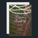 Convite Palma Tropical Rosa Verde Folga e Luzes Doce 16<br><div class="desc">Personalizar para qualquer evento</div>