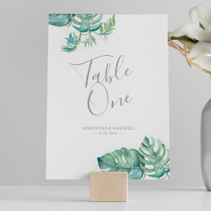 Convite Palma Tropical Sai da Mesa de Casamento