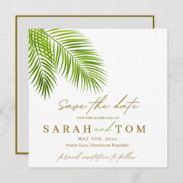 Convite Palma tropical Salvar a data