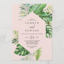 Palma tropical selvagem | Casamento Casual Blush H
