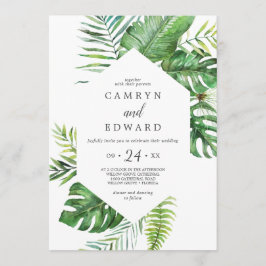 Convite Palma Tropical Selvagem Tudo Em Um Casamento
