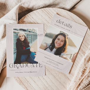 Convite Palmas Mínimas Modernas   Festa de Graduação