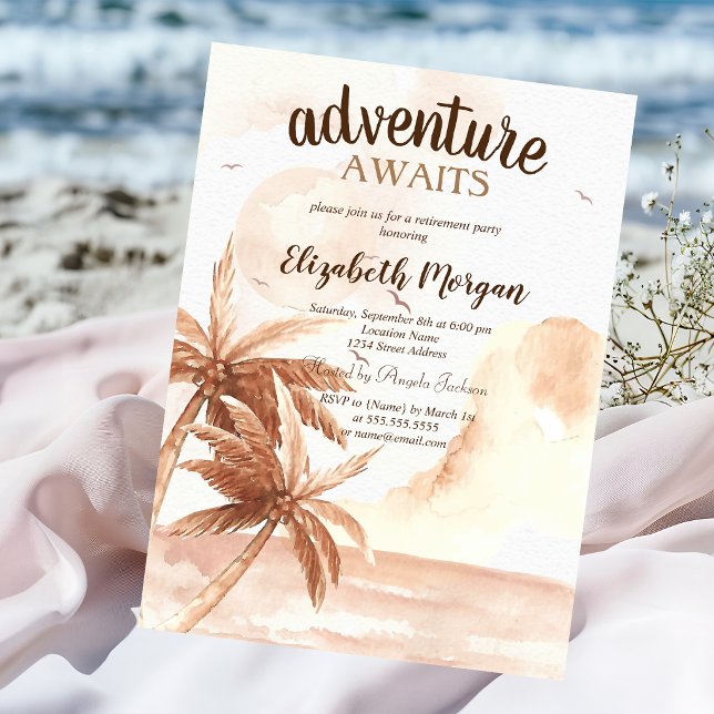 Convite Palmas Tropicais Rústicas (Criador carregado)