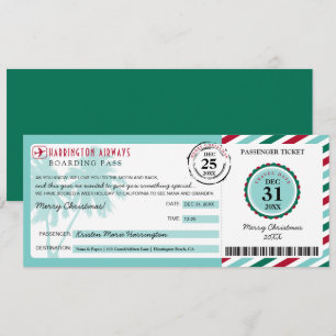 Convite Palmeira Tropical Árvore Natal Presente Embaraçand