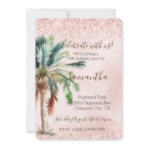 Palmeira Tropical Cor-de-rosa