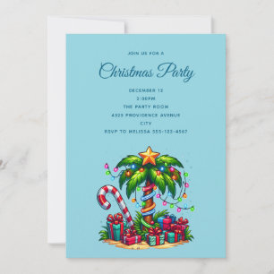 Convite Palmeira Tropical de Natal