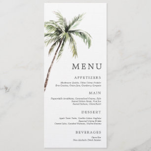 Convite Palmeira Tropical   Menu Serif Minimal para Casame