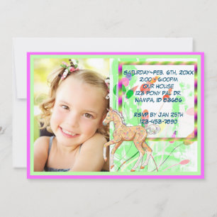 Convite Palomino foal 2 (flores pasta mole/foz)