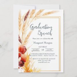 Convite Pampas Autumn Beige Bridal Brunch