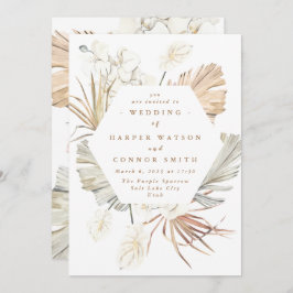 Convite Pampas Brancas, Secas, Grama, Selva Tropical Flora