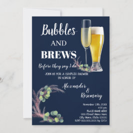 Convite Pampas & Eucalyptus Bubble & Breve Casais