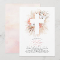 Pampas Florais Rosa Grass Raparigas Modernas Bapti