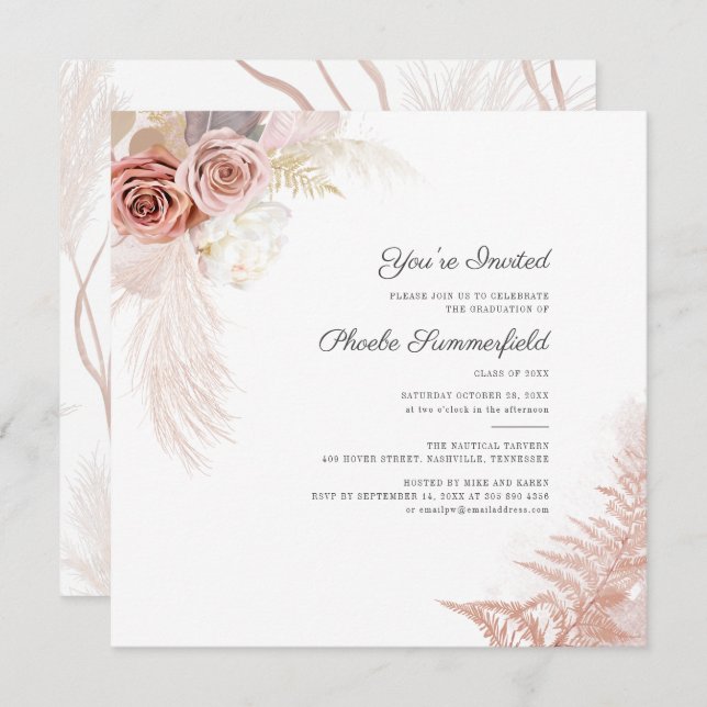 Convite Pampas Graduação 2024 (Frente/Verso)