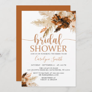 Convite Pampas Grass Bohemian Boho Invitation