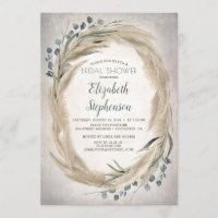 Pampas Grass e Greenery Boho Chá de panela