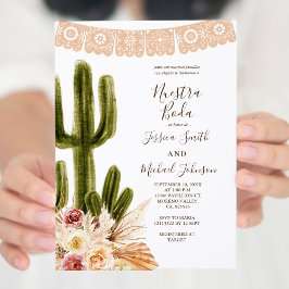 Convite Pampas Grass Muted Tones Nuestra Boda