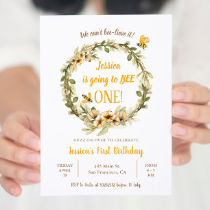 Convite Pampas Grass Pequeno Coelhinho Virando Um Aniversá