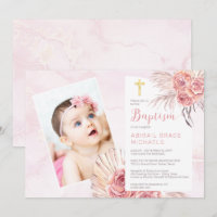 Pampas Grass | Rosa Blooms Girl Baby Photo Baptism