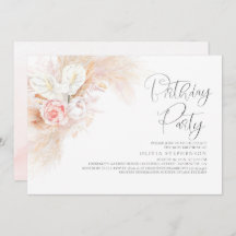 Pampas Grass Rosa Floral De Qualquer Idade Anivers