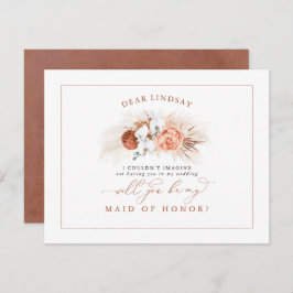 Convite Pampas Grass Terracotta Bridesmaid Proposta