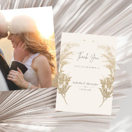 Convite Pampas Grass Thank You Card
