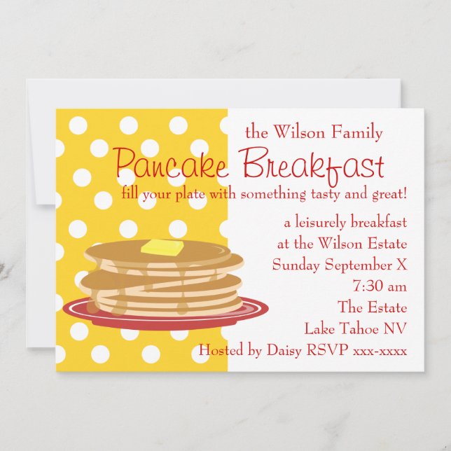 Convite Pancake Breakfast (Frente)