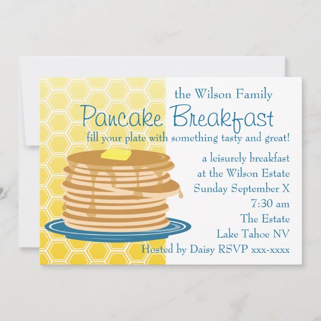 Convite Pancake Breakfast (Frente)