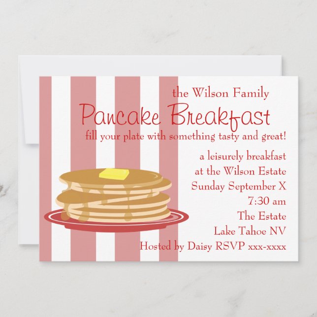 Convite Pancake Breakfast (Frente)