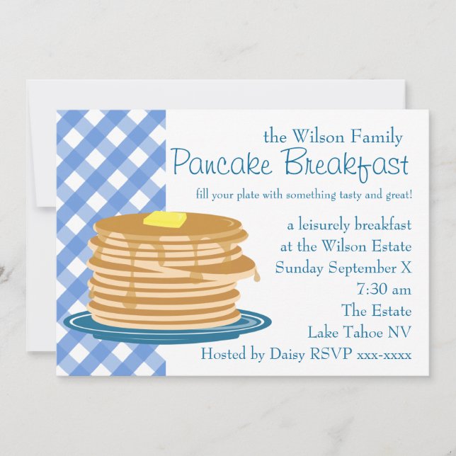 Convite Pancake Breakfast (Frente)