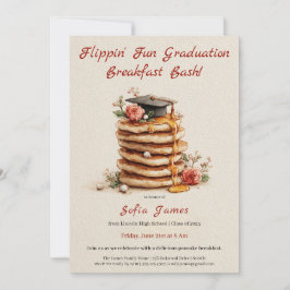 Convite Pancake Brunch Graduation Celebration Invitation