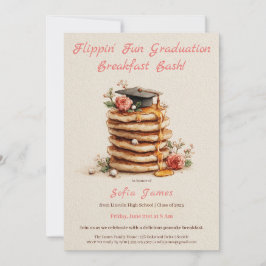 Convite Pancake Brunch Graduation Celebration Invitation