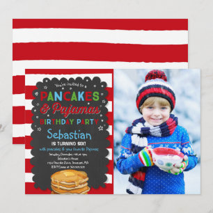 Convite Pancake e pijamas Convidam o Partido PJ