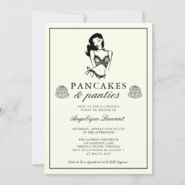 Convite Pancakes and Panties Lingerie Bridal Shower 