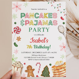 Convite Pancakes e Pijamas Aniversário de Natal