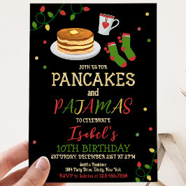 Convite Pancakes e Pijamas Aniversário de Natal