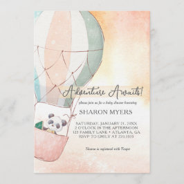 Convite Panda Adventure Awaits Baby Shower
