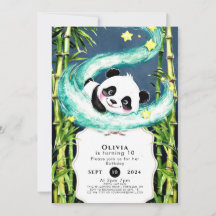 Panda Mágica Simples Pastel Aniversário